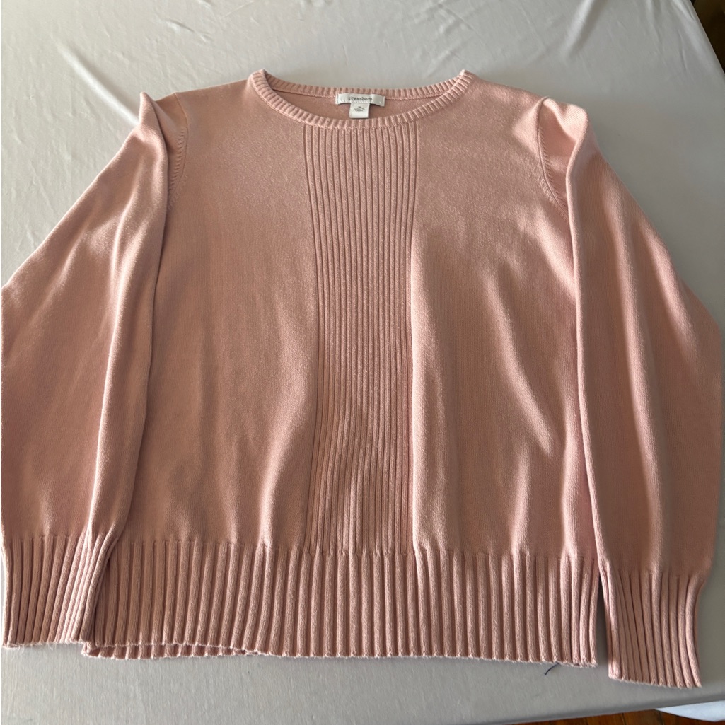 Dressbarn Blush Crew Neck Sweater